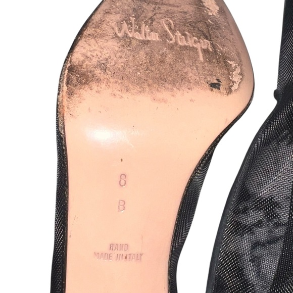 EUC Walter Steiger Elegant Black Mesh Suede Leather Pumps Heels Size 8 Classic - Picture 7 of 7